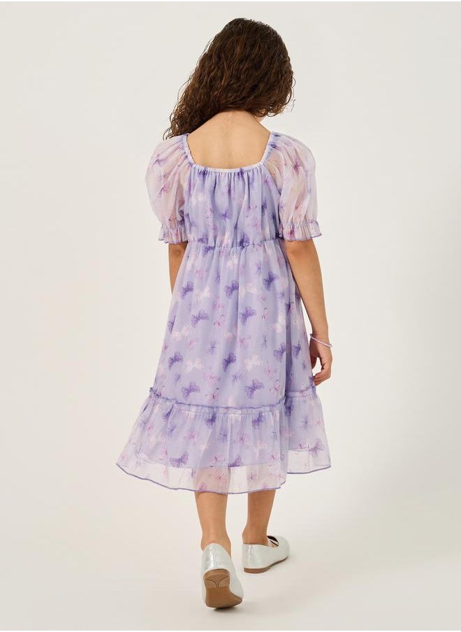 Styli Butterfly Chiffon Dress  - Image 4