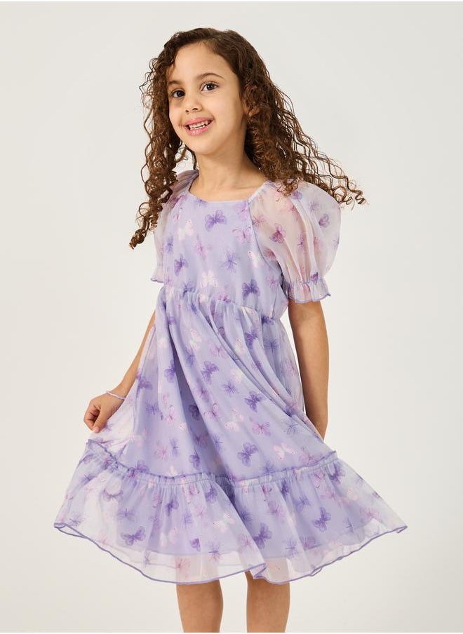 Styli Butterfly Chiffon Dress  - Image 1