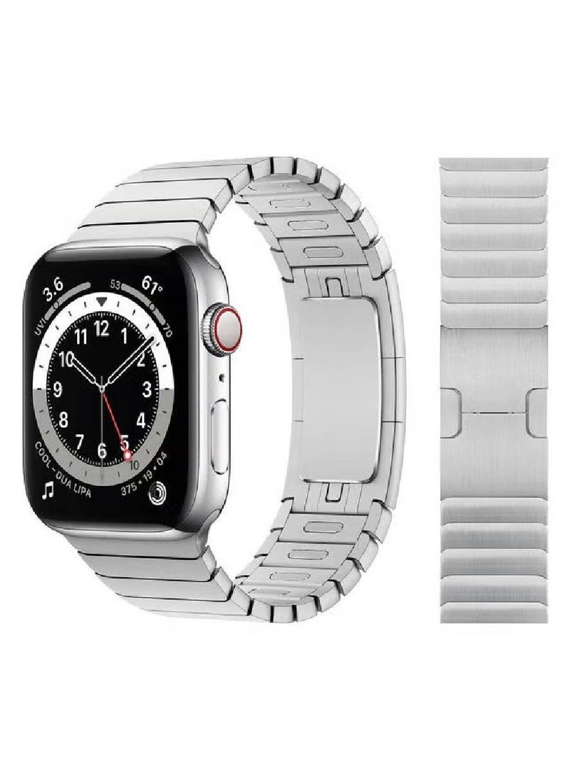 Beauenty Replacement Band For Apple Watch Series 1/2/3/4/5/6/SE 42/44mm Silver - Image 1