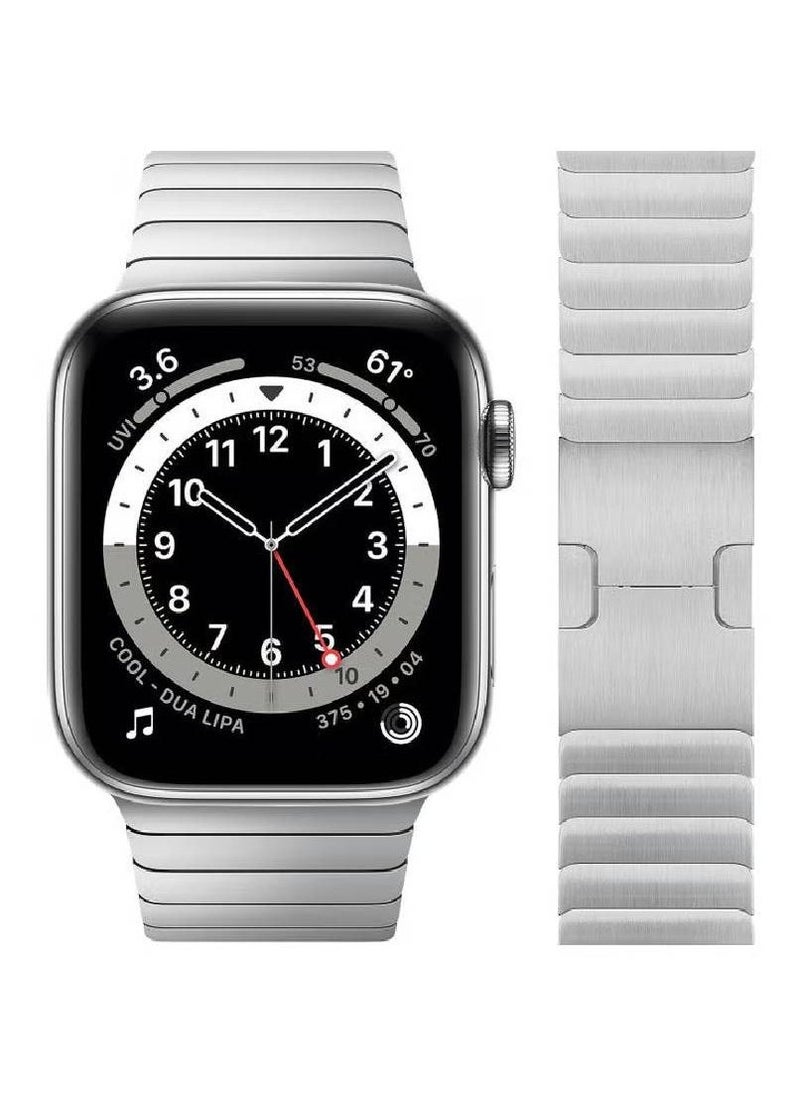 Beauenty Replacement Band For Apple Watch Series 1/2/3/4/5/6/SE 42/44mm Silver - Image 2