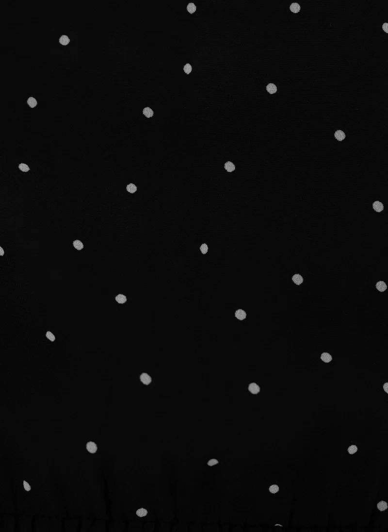 Lichi  Polka dot maxi dress with ribbon scarf for Women | Best Price UAE