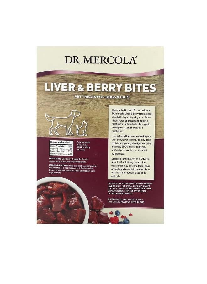 Dr. Mercola Healthy Pet Essentials Liver and Berry Bites For Dogs and Cats Angus Beef Liver 5 oz 141.74 g  - Image 2