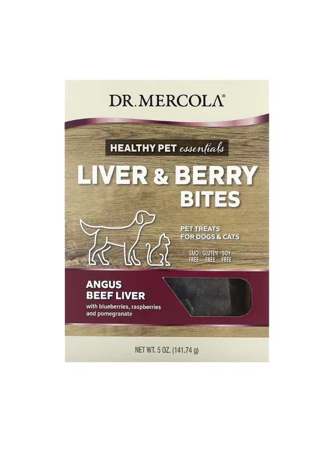 Dr. Mercola Healthy Pet Essentials Liver and Berry Bites For Dogs and Cats Angus Beef Liver 5 oz 141.74 g  - Image 1