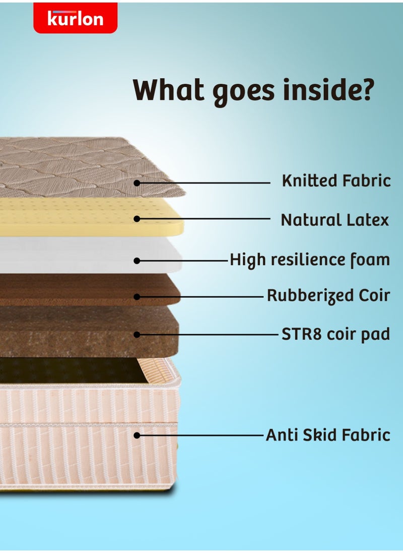 Kurlon - Kurl-On OrthoMagic Elite Mattress|Orthopedic Hybrid Mattress withNatural Latex, Rubberized Coir and HR Foam Layers|King Size Mattress | 200Lx200Wx20H Cms | 10 Years Warranty - Image 1