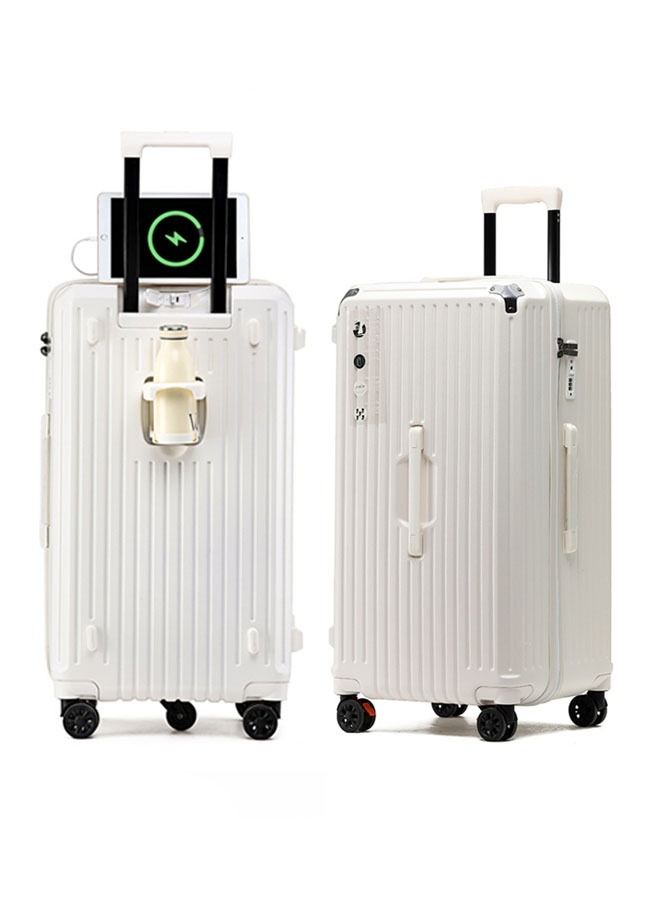 Set Of 2 Premium Expandable Aluminum Frame ABS And PC Suitcase With USB Charging Port And C Type And 5 Wheel 24/32 Inch