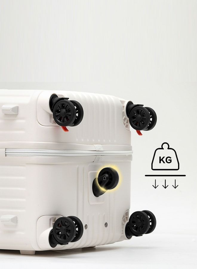 Set Of 2 Premium Expandable Aluminum Frame ABS And PC Suitcase With USB Charging Port And C Type And 5 Wheel 24/32 Inch