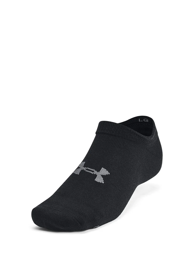 UNDER ARMOUR Unisex UA Essential 6-Pack No-Show Socks