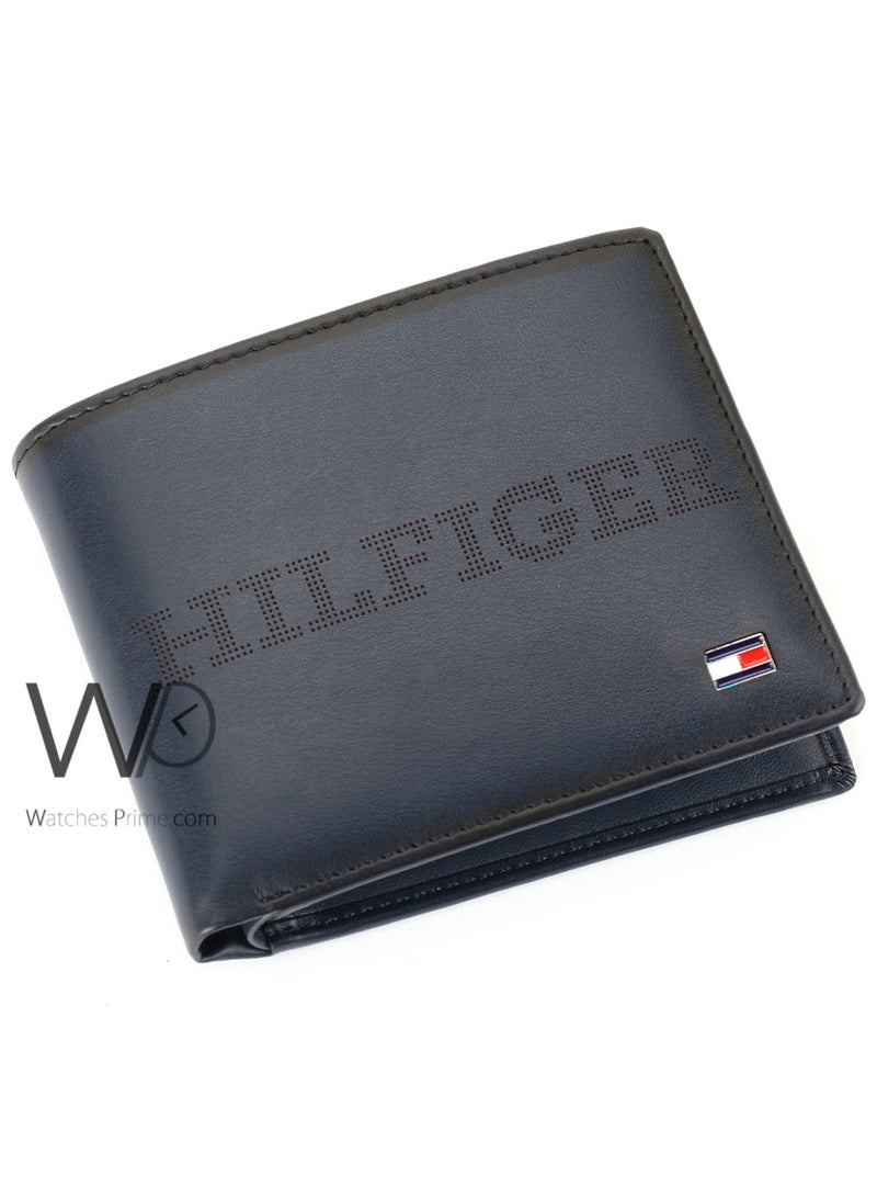 Tommy Hilfiger Denim محفظة رجالية جلد طبيعي تومي هيلفيغر - كحلي (أزرق داكن) - Image 1