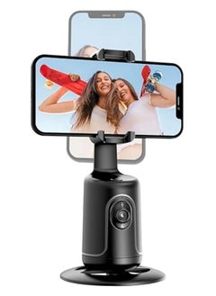 ShebSheb Auto Face Tracking Tripod - 360° Rotation Auto Tracking Phone Holder, No App, Phone Camera Mount with Remote and Gesture Control, Rechargeable Smart Shooting Holder for Video Recording, Tiktok  - Image 1