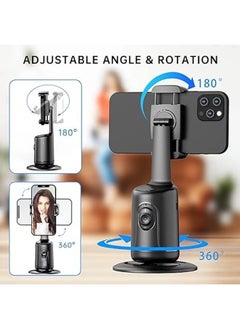 ShebSheb Auto Face Tracking Tripod - 360° Rotation Auto Tracking Phone Holder, No App, Phone Camera Mount with Remote and Gesture Control, Rechargeable Smart Shooting Holder for Video Recording, Tiktok  - Image 3