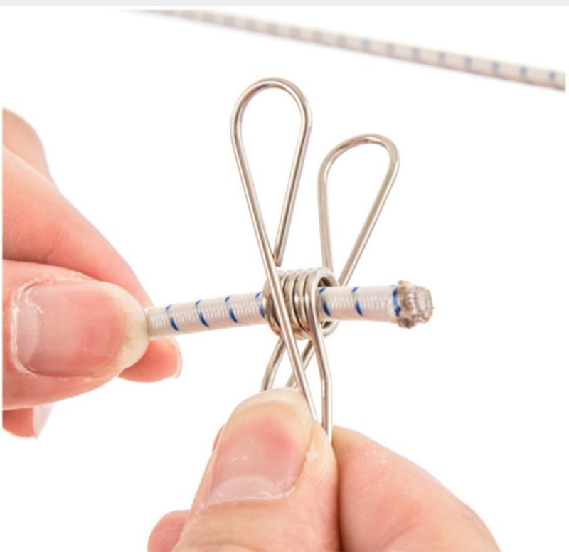 MosQuick® Stainless steel multipurpose Sturdy Clothes hanging clips, clothes drying clips , clothes pegs , clothespin ,rust proof - set of 20 clips - Image 5