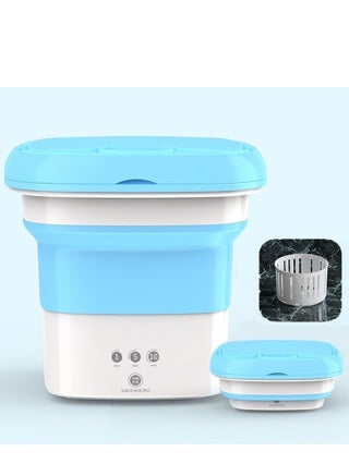 Portable Mini Folding Clothes Washing Machine, Bucket Automatic Mini Household Underwear Foldable Bucket Washer Baby Clothes Washing Machine