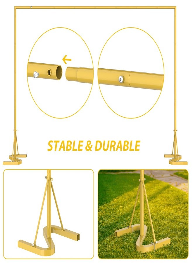 HAITRAL Gold Backdrop Stand Photo Studio Adjustable Background Stand - Image 5