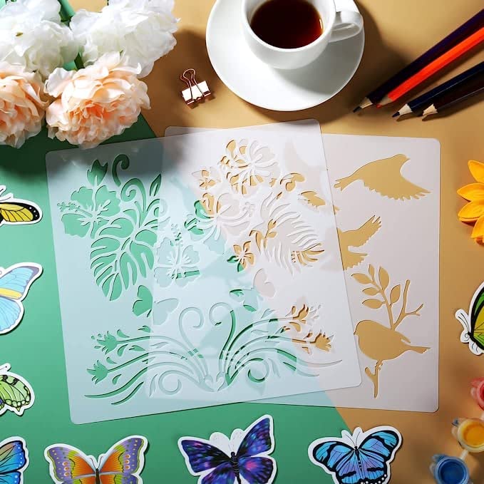 DeQuera Art Craft Stencil for Painting on Wood Funiture Wall use for Home Dcor Wardrobe Dcor Living Room Bedroom Study Room Size 6 x 6 inch D55 - Image 5