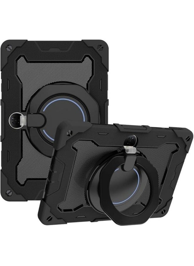 Generic - Case Compatible with Honor Pad 9 12.1 inch, Shockproof Case with Pencil Holder, Rotating Large Ring Hanging Kickstand for Kids, Multi-Angle Bracket Cover for Honor Pad 9 - Image 1