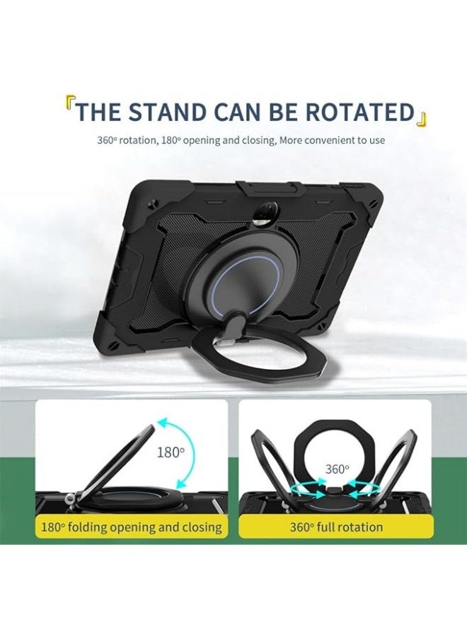 Generic - Case Compatible with Honor Pad 9 12.1 inch, Shockproof Case with Pencil Holder, Rotating Large Ring Hanging Kickstand for Kids, Multi-Angle Bracket Cover for Honor Pad 9 - Image 1