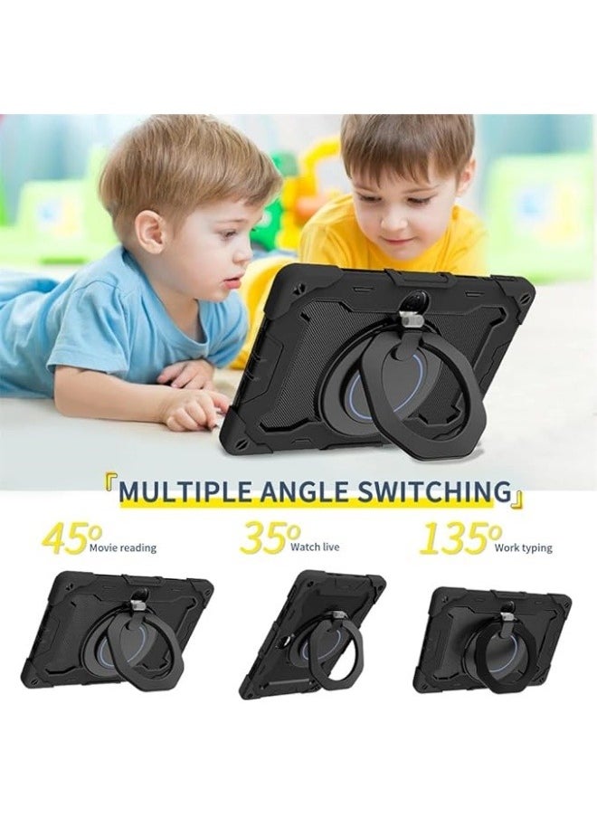 Generic - Case Compatible with Honor Pad 9 12.1 inch, Shockproof Case with Pencil Holder, Rotating Large Ring Hanging Kickstand for Kids, Multi-Angle Bracket Cover for Honor Pad 9 - Image 1