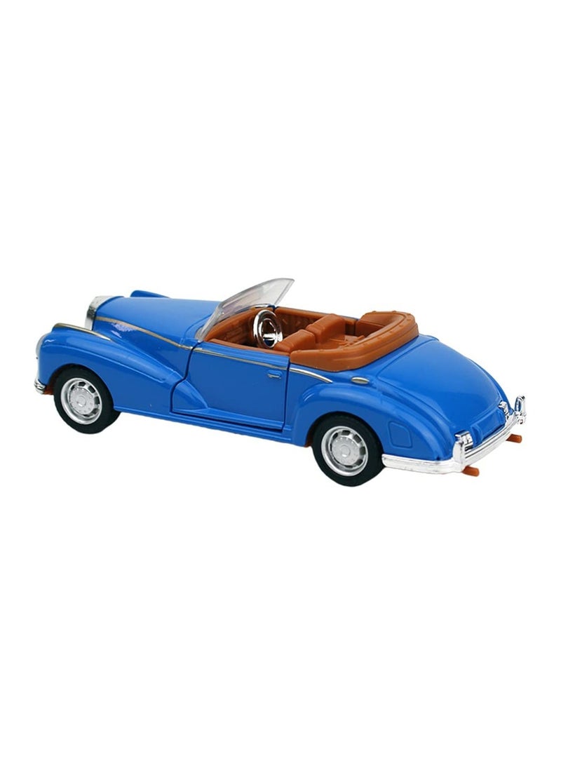 Excefore Vintage Car Model Retro Car Model Toy Diecast Vehicle Classic Car Figurine Collectible for Kids Adults Gift Car Lover Present Blue - Image 2
