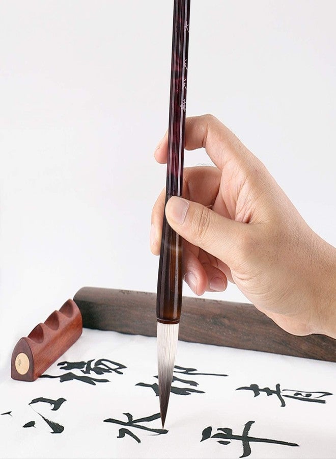 DEZIINE�3Pcs/Set Chinese Calligraphy Brush Kanji Japanese Art Sumi Writing Painting Drawing Practicing Brush Set for Students and Beginners,Small,Medium, Large Sizes - Image 5