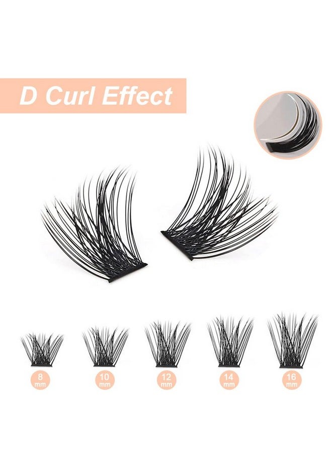 NuAngela NuAngela Cluster Lashes 144pcs Individual Eyelashes Clusters 8-16mm D Curl Mix False Eyelashes DIY Individual Lash Extension Natural Look Wispy Fluffy Eyelash Extensions  - Image 3