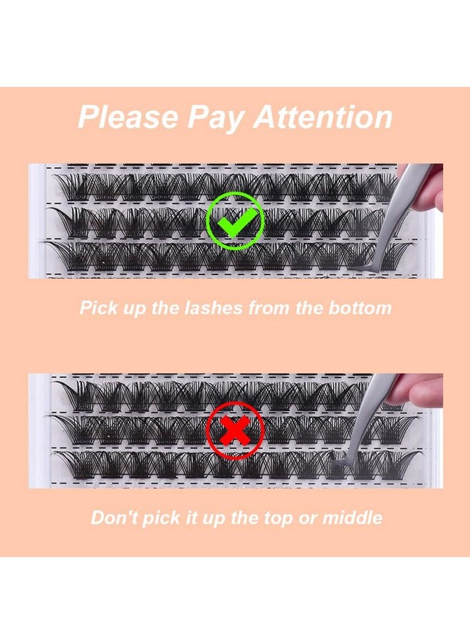 NuAngela NuAngela Cluster Lashes 144pcs Individual Eyelashes Clusters 8-16mm D Curl Mix False Eyelashes DIY Individual Lash Extension Natural Look Wispy Fluffy Eyelash Extensions  - Image 5