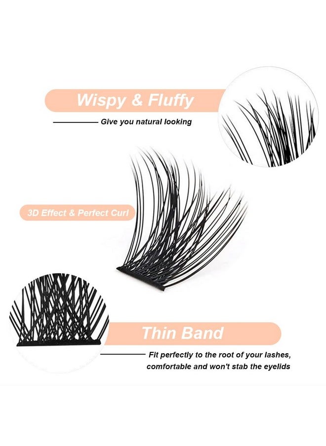 NuAngela NuAngela Cluster Lashes 144pcs Individual Eyelashes Clusters 8-16mm D Curl Mix False Eyelashes DIY Individual Lash Extension Natural Look Wispy Fluffy Eyelash Extensions  - Image 2