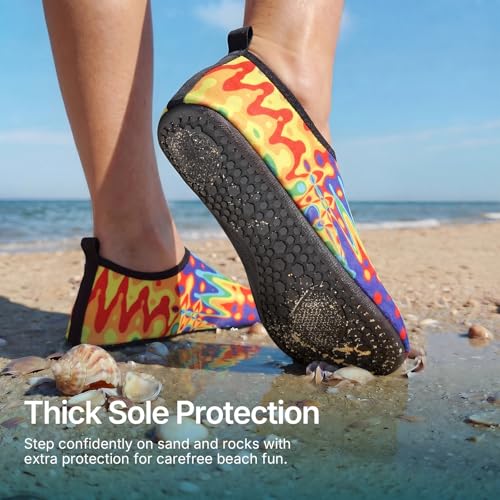 ATHMILE Water Shoes for Women Men QuickDry Aqua Socks Swim Beach Barefoot Yoga Exercise Wear Sport Accessories Pool Camping Must Haves Adult Youth Size 78Women67Men - Image 3