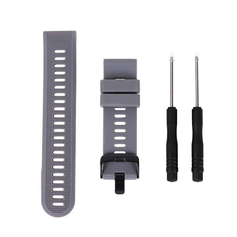 Silicone Grey Strap PC Hard Rubber Anti drop Protective Shell Compatible for Garmin forerunner 945 and 935 - Image 1