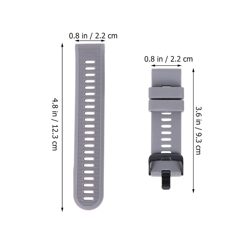 Silicone Grey Strap PC Hard Rubber Anti drop Protective Shell Compatible for Garmin forerunner 945 and 935 - Image 2