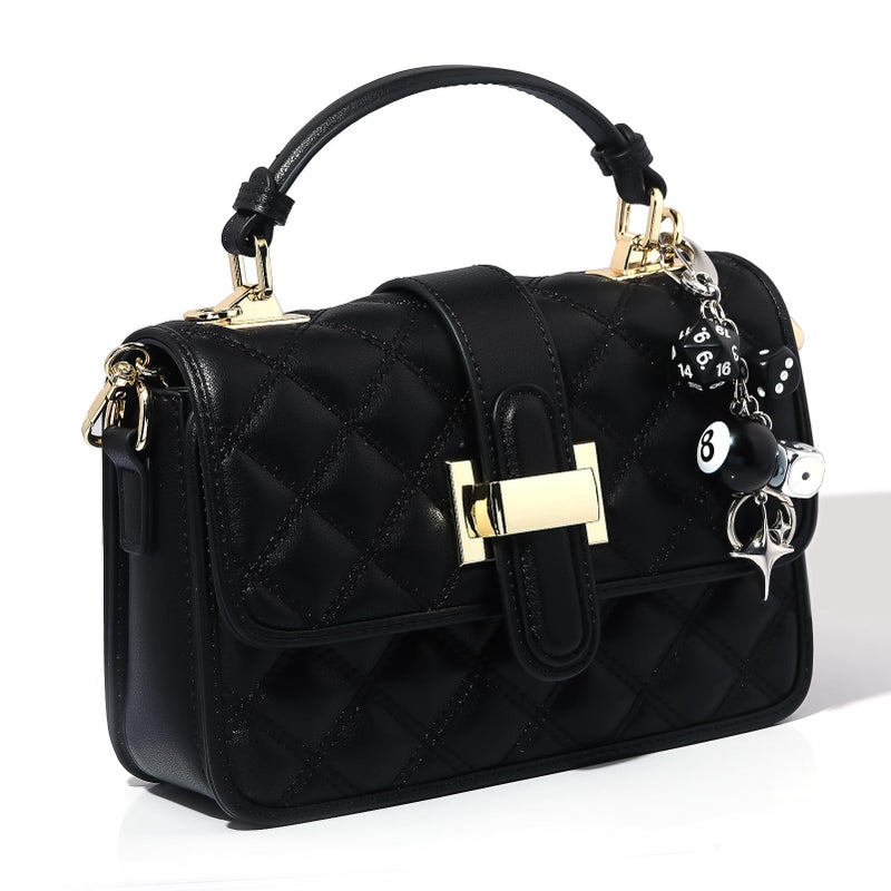SORGERLY 8 Ball Dice Charm Keychain - Cool Black Bag Purse Handbag Backpack Car Accessories - Y2K Aesthetic Star Key Chain for Women Men(Black) - Image 4