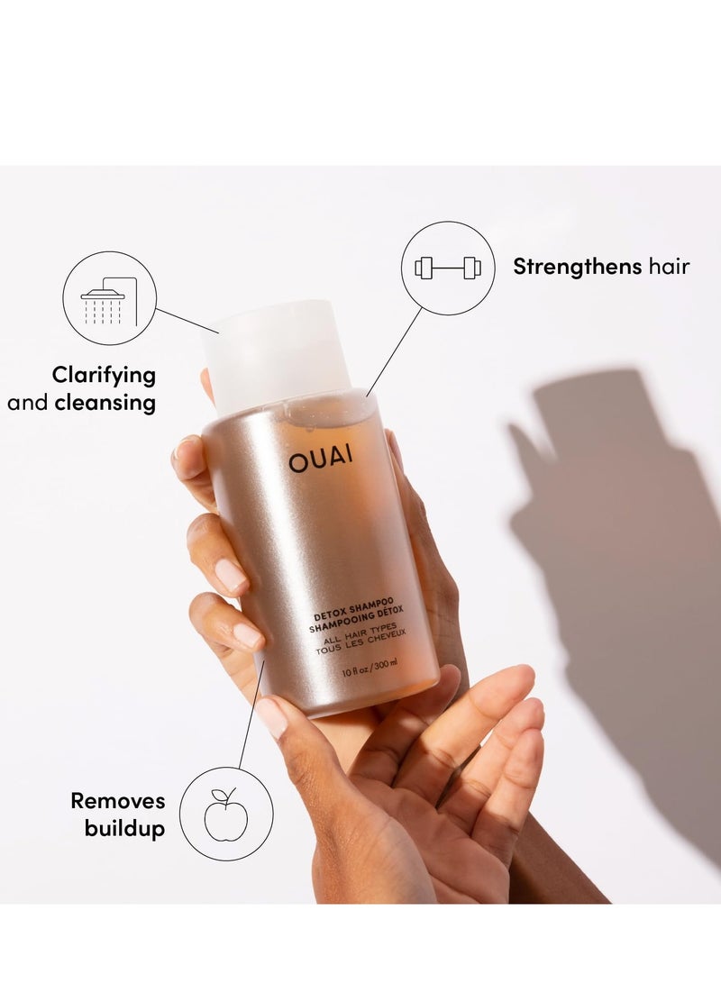 OUAI Detox Shampoo. Clarifying Cleanse for Dirt, Oil, Product and Hard Water Buildup. Get Back to Super Clean, Soft and Refreshed Locks. (10 oz) - Image 2