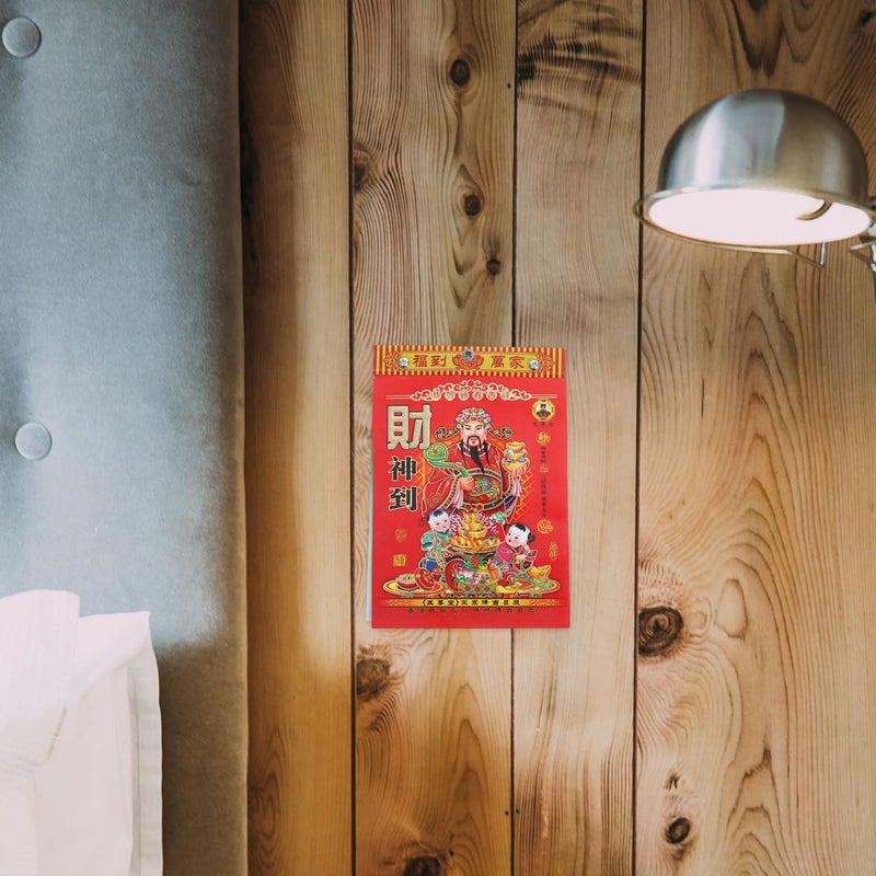 DOITOOL Chinese New Year Calendar 2026 Year of the Horse Hanging Calendar, Traditional Chinese Lunar Date for Home Restaurant Office School Wall Hanging Decor - Image 2