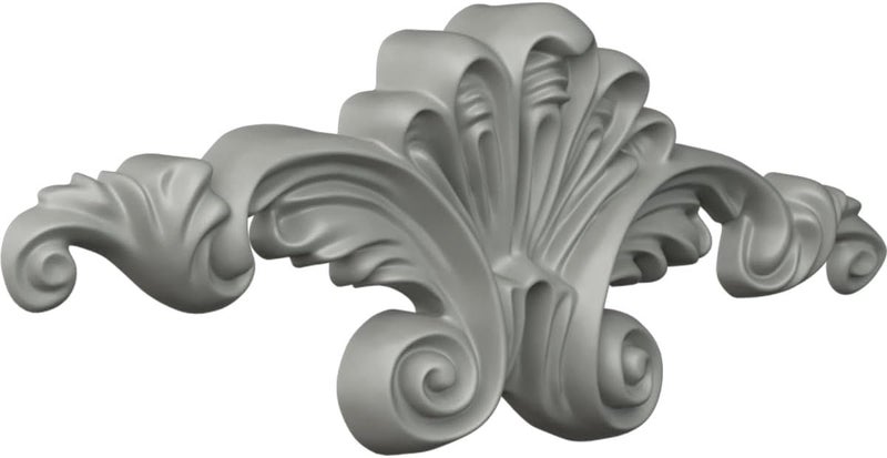 Ekena Millwork 8 5/8"W x 3 1/8"H x 7/8"P Scroll Center Onlay - Image 2