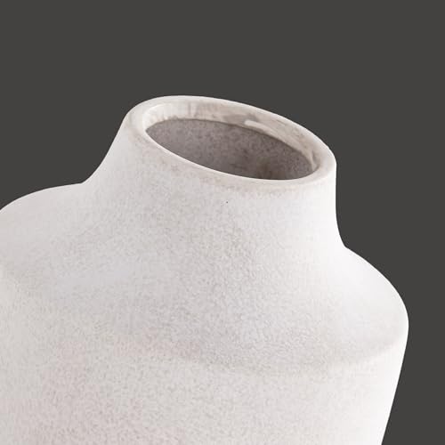 Mitt&Ditt Ceramic Flower Vase, 12.5 inch Tall Off-White Vase, Large Decorative Terracotta Vases, Farmhouse Rustic Pottery Vases for Home Decor, Living Room, Table - Image 5