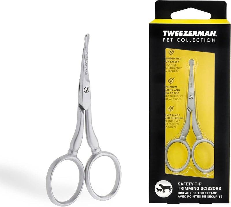 Pet Grooming Scissors - Stainless Steel Rounded Tip Trimming Shears for Dogs and Cats - Image 1