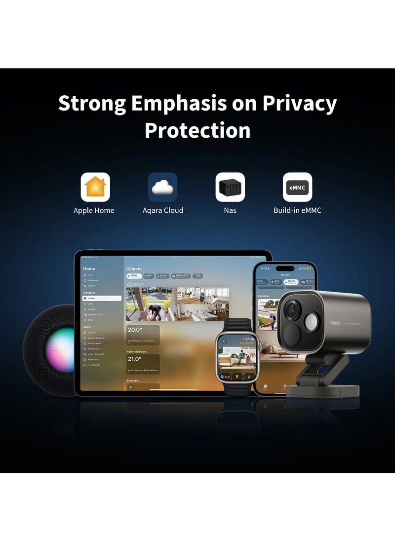 Aqara - Aqara Camera Hub G5 Pro WIFI Version 32GB eMMC, Zigbee and Thread Support, AI-powered Visual and Audio Detection, True Color Night Vision,Integration with Apple HomeKit and Alexa-Global version Gray - Image 1