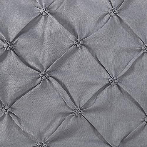 Vaulia Lightweight Soft Microfiber Pillow Shams, Well Crafted Pinch Pleat, King Size (20x36) Grey Color 2 Pack - Image 4