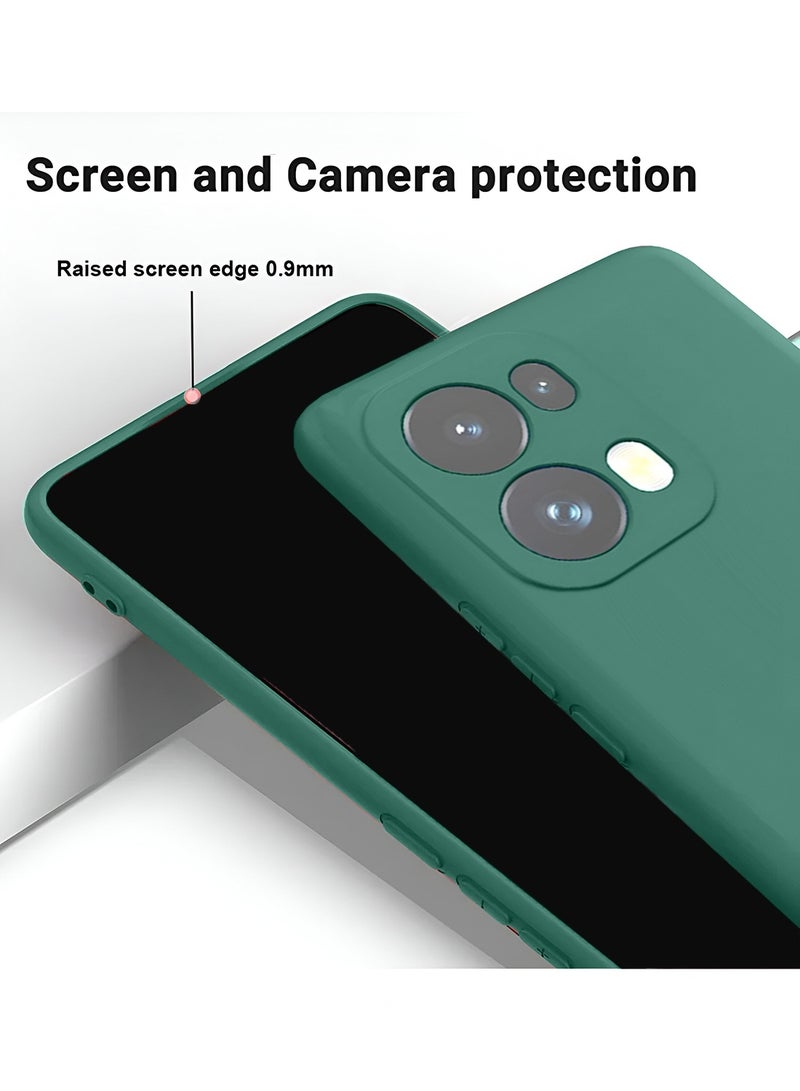 Wtech Oppo Reno13 Pro 5G 2024 Premium Soft Liquid Silicone Case Cover - Dark Green - Image 3