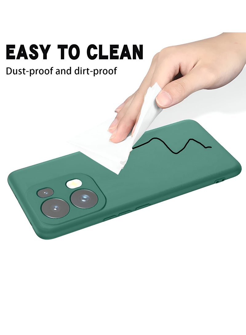 Wtech Oppo Reno13 Pro 5G 2024 Premium Soft Liquid Silicone Case Cover - Dark Green - Image 5