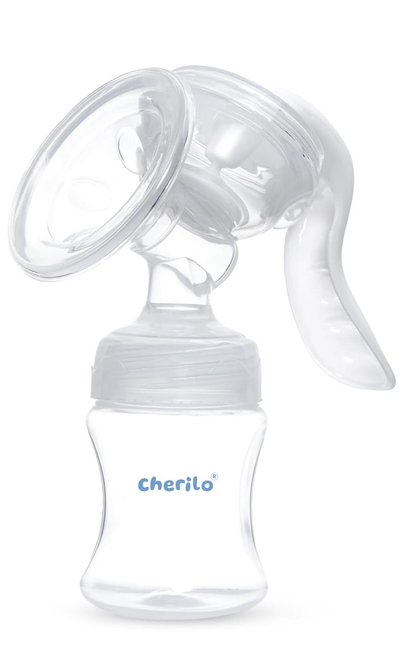 Cherilo Manual Breast Milk Pump for Feeding Mothers With Strong Leak free Natural Suction, BPA Free, Soft & Gentle - Image 1