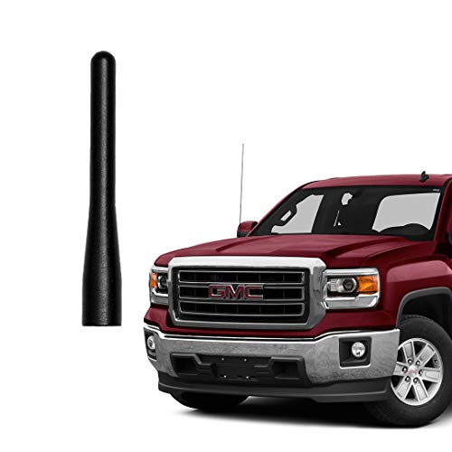 AMFRNE GM Truck Short Antenna, Compatible with 1999-2026 Chevy Silverado/GMC Sierra 1500 2500 3500 Truck Pickup Direct Replacement Antenna Rod, Matte Black 3.6 Inch 6061 Aluminum, Car Wash Safe Proof - Image 1
