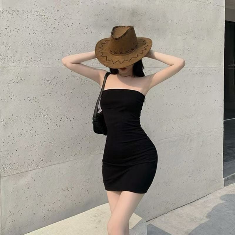 Black Strapless Bodycon Dress - Image 4