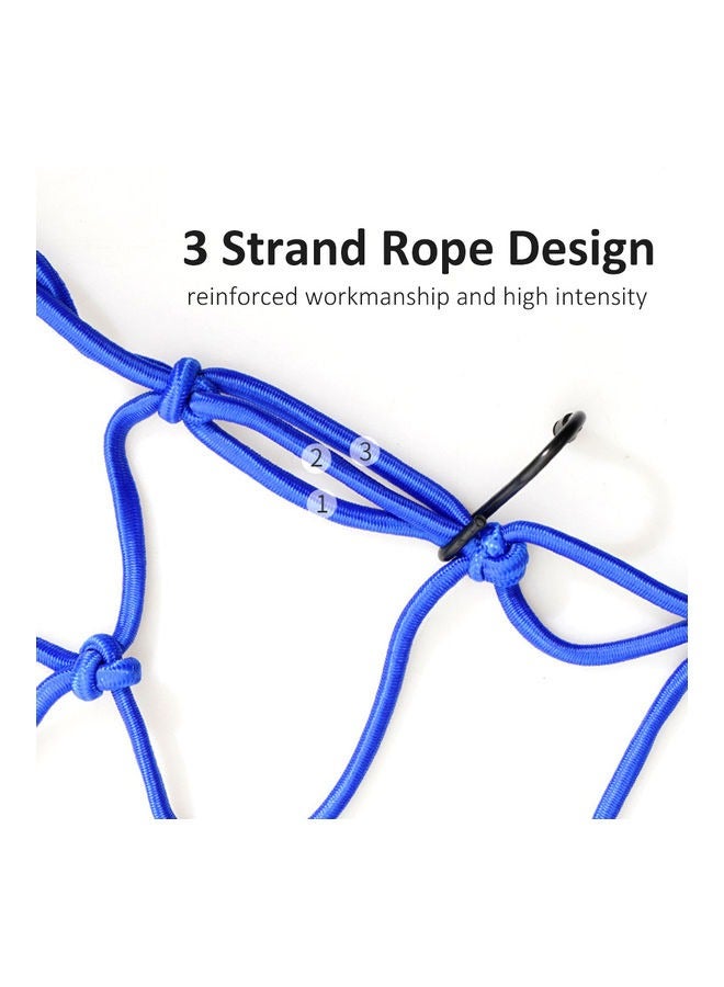 Solid Latex Bungee Cargo Net Pocket with Metal Hooks - Image 3