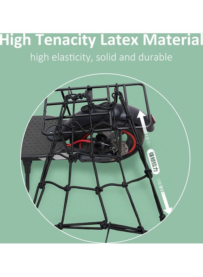 Solid Latex Bungee Cargo Net Pocket with Metal Hooks - Image 4