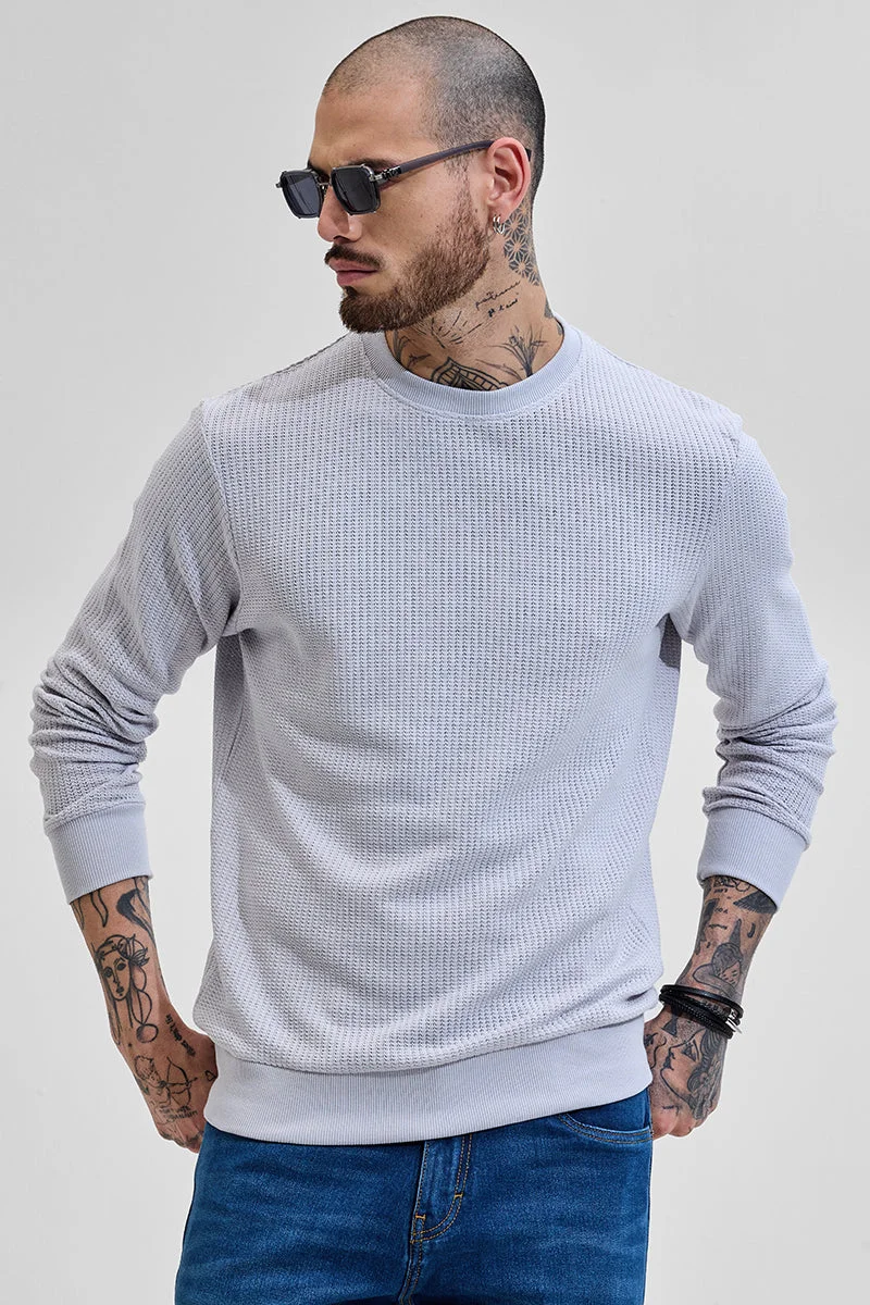 SNITCH Regular Fit Knitted Sweatshirt