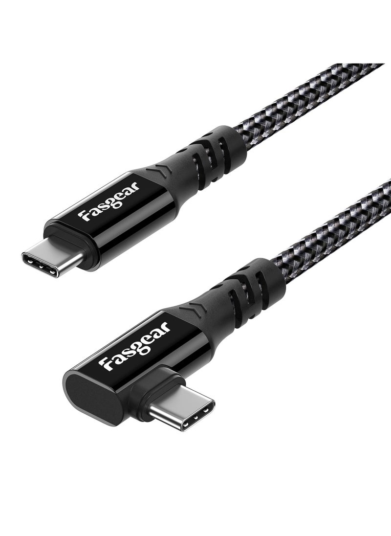 Fasgear USB C Cable for Super Speed 20Gbps USB 3.2 Gen 2x2 Braided Type C Cord 100W Fast Charging 4K Video Output Thunderbolt 3 Black  - Image 1