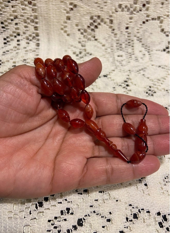 Faturan Prayer Beads For Men 33 Beads Size 6.6mm x 11.5mm - Image 2