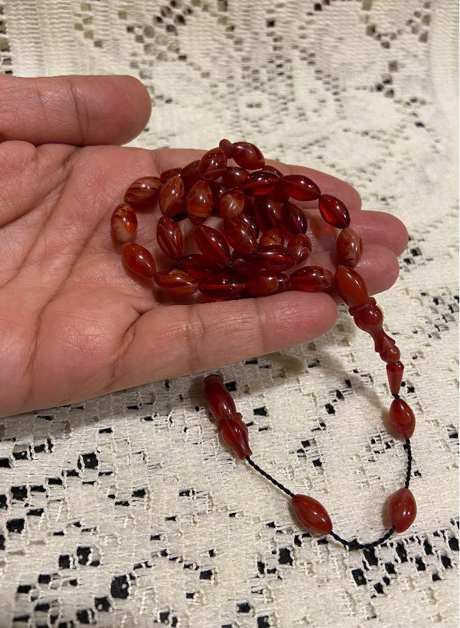 Faturan Prayer Beads For Men 33 Beads Size 6.6mm x 11.5mm - Image 1