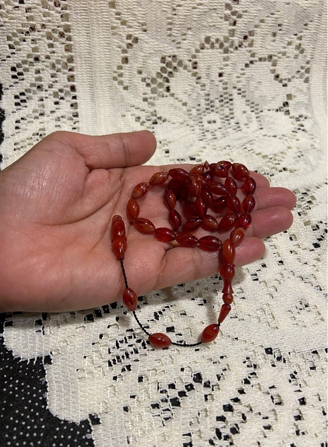 Faturan Prayer Beads For Men 33 Beads Size 6.6mm x 11.5mm - Image 4