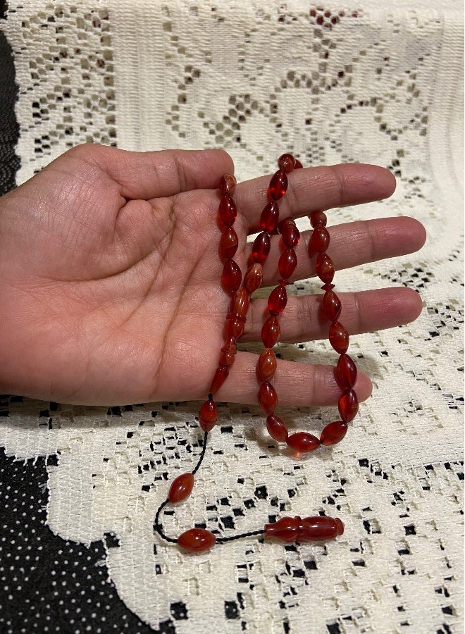 Faturan Prayer Beads For Men 33 Beads Size 6.6mm x 11.5mm - Image 3